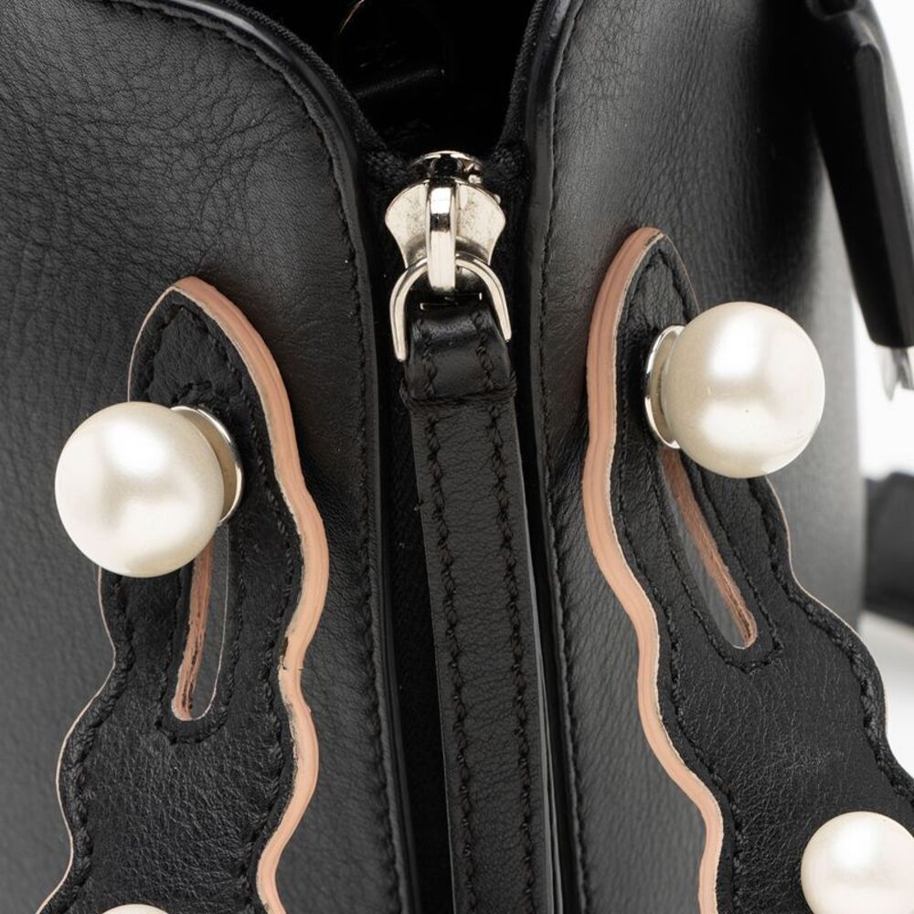 Fendi Calfskin Faux Pearl Embellished By The Way Medium Satchel - Picture 10 of 15